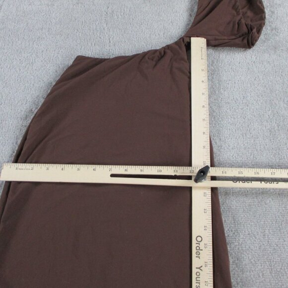 SKIMS Maxi Dress Womens 2XS XXS Brown One Shoulder Long Tube Style EUC - Picture 3 of 6